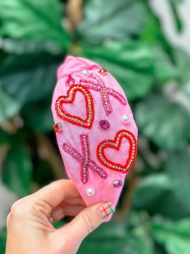 XO Heart Knotted Headband